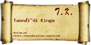 Tasnádi Kinga névjegykártya
