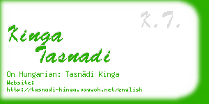 kinga tasnadi business card